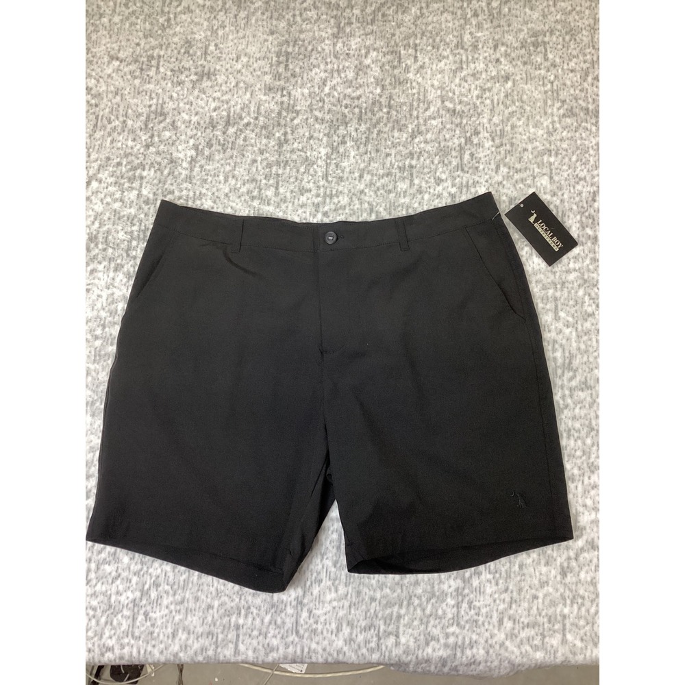 Local Boy Outfitters Coastline Shorts Black Mens Size 40 Stretch L1600007 NEW